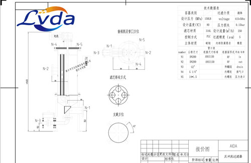 濾達(dá)多柱式過(guò)濾器設(shè)備圖紙